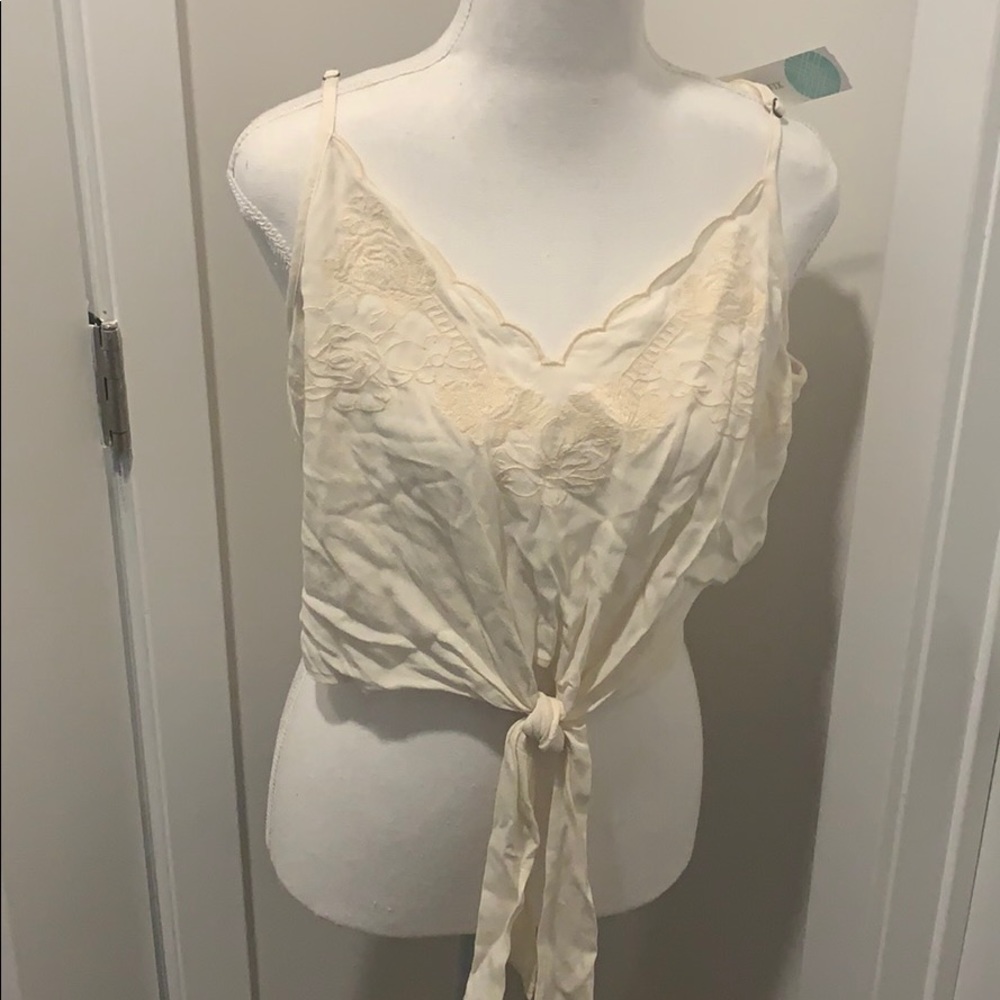 Jordie Cropped Tie Front Top from Stitch Fix